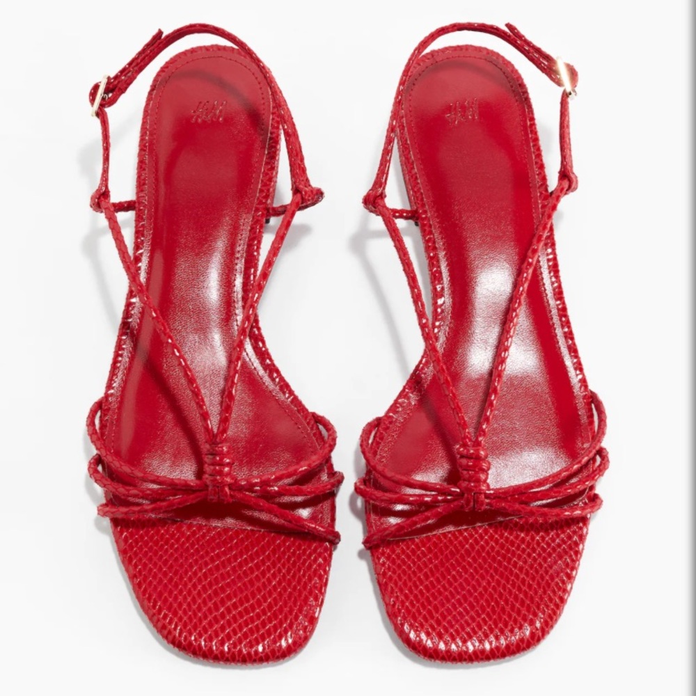H&M Red Strappy Sandals